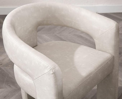 VESCASA Faux Leather Barrel Dining Chair - Image 5