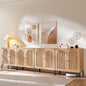 IFBUY Modern Sideboard Buffet Cabinet, 123.5" W Fluted Arched Buffet Cabinet by IFBUYFarmhouseFurniture