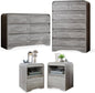 4 Pcs Bedroom Set, Dresser and Nightstand Sets, Modern Wooden Tall 6 Drawer by SOLACEFURNITURE