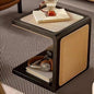 Japanese Style Wood Rattan Stool Side Table Multi-Functional Shoe Bench Night by Unknown