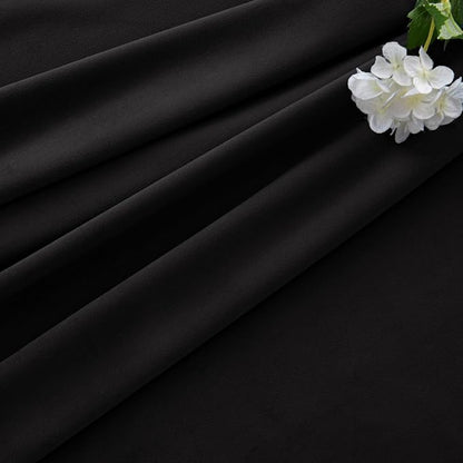 MIULEE Velvet Curtains 50W x 84L 2 Panels Black Blackout Curtains | Luxury - Image 7