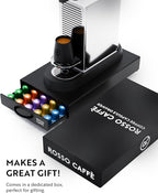 ROSSO CAFFÈ - Coffee Capsule Drawer Organizer, Holds Up to 45 capsules, Space-Saving Storage, Sleek Countertop Design