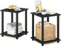 Furinno SIMPLISTIC Side Table Set of 2, 2-Tier Square Modern End Table by Furinno-FitsYourSpaceFitsYourBudget