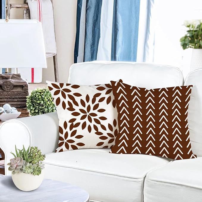 YCOLL Pillow Covers 20x20 Set of 4, Modern Sofa Throw Pillow Cover, Decorative - Image 3