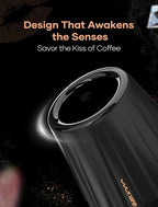 Cocinare KissCup Ceramic Espresso Cup – 2.2oz Demitasse Cup for Espresso, Pour-over coffee & Tea, Nebula Black, Ceramic Collection