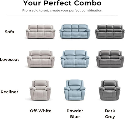 Furniture of America Sorin Modern Leather Recliner Sofa - Image 7