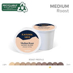 Kahawa 1893 Medium Roast Coffee K-Cup Pods Safari Blend (30 Count) - As Seen on Shark Tank, High Antioxidants, Naturally Sweet, Organically Grown & Cultivated, Ethically & Sustainably Sourced