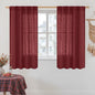 Linen Curtains 48 Inch Length Semi Sheer Light Filtering 2 Panels | Christmas by LAMIT