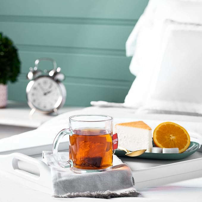 6-Pack Glass Coffee Infusion Mugs with Handle, Clear Tea cups Mugs, Espresso Cups Perfect for Cappuccino, Latte, Tea, Cafe Warm Beverage, Dishwasher & Microwave Safe.