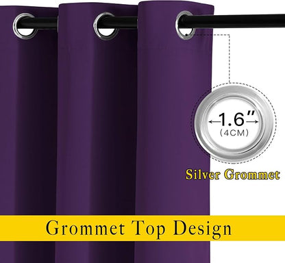 NICETOWN Royal Purple Doorway Curtains - Image 2