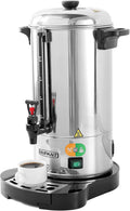Commercial Coffee Urn 50 Cup/8L Coffee Dispenser with Upgraded Percolator, 304 Stainless Steel Hot Water Urn Beverage Dispenser with Keep Warm Mode, Large Coffee Maker for Catering Party