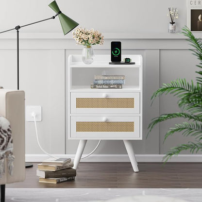 SUPERJARE 2 Drawer Night Stand - Image 2