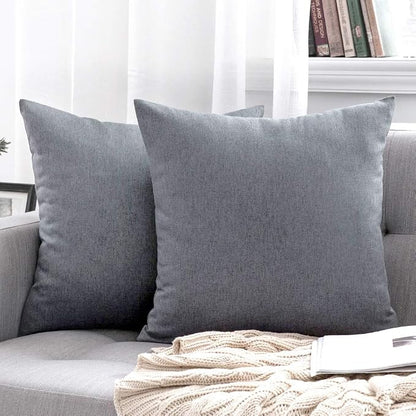 MIULEE Pack of 2 Decorative Outdoor Solid Waterproof Throw Pillow Covers Euro - Image 7