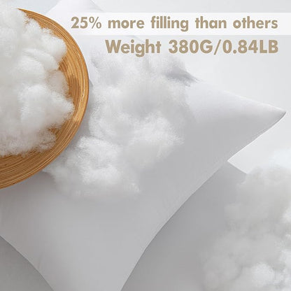 MIULEE 16x16 Pillow Inserts 4 Pack, 100% Virgin Fiber Filling Throw Pillows | - Image 3