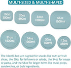 100% Silicone Food Storage Containers with Lids, 8 Pack, 10oz to 51oz, Reusable Leakproof Nesting & Stackable Silicone Bento Lunch Box, Microwave Freezer Dishwasher Oven Safe, BPA Free, Slate Green