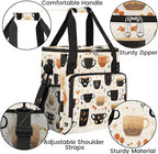 Coffee Maker Travel Bag Compatible with Keurig K-Mini or K-Mini Plus, Single Serve Coffee Brewer Carrying Case with Multiple Pockets for K-Cup Pods, Storage Bag With Shoulder Strap(Bag Only)