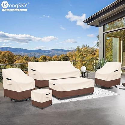 Outdoor Swivel Chair Cover 2 Pack, 100% Waterproof Heavy Duty Patio Chair Covers - Image 9