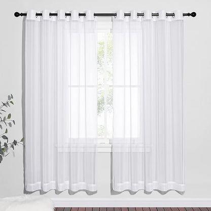 NICETOWN Sheer Window Curtains for Bedroom, Grommet Airy and Breathable Soft by NICETOWN