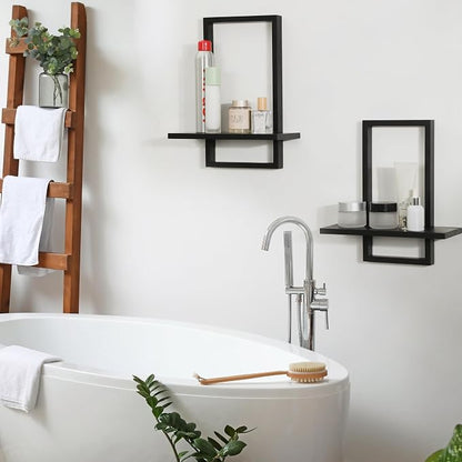 PHOENANCEE Square Floating Shelves, Wall Plants Holder, Bathroom Wall Decor - Image 5