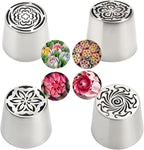 Extra Large Russian Piping Tips Cake Decorating Kit for Buttercream Roses 3D Floral Designs Baker Tools for Wedding Birthday Cakes Cupcakes Cookies