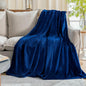 Classic Blue Fleece Plush Throw Blanket 60"x80"for Couch Fuzzy Cozy Flannel | by JIAHANNHA