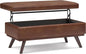 SIMPLIHOME Owen Lift Top Coffee Table Storage Ottoman by SimpliHome