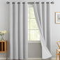 Yakamok White Linen Textured Curtains 90 Inches Long by Yakamok