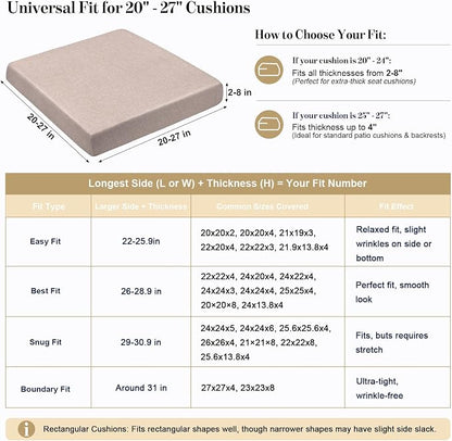12Pcs Patio Cushion Covers Stretch Outdoor Furniture Protector Slipcovers | - Image 3