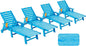 Patio Chaise Lounge Chair Set of 4, Oversize Lounge Chairs by Serique