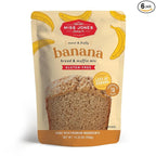 Miss Jones Baking Banana Bread & Muffin Mix - Whole Grains, 50% Lower Sugar, Real Banana, Vegan Banana Bread, Naturally Sweetened Desserts & Treats, 10.57 Ounce (Pack of 6)