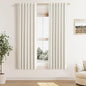 100% Blackout Linen Curtains for Bedroom 63 Inches Long Natural Cream Black Out by Guken
