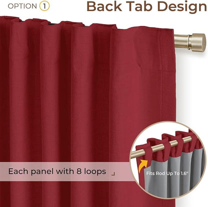INOVADAY 100% Blackout Linen Curtains - Image 3