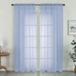 Sheer Curtains 72 Inches Long 2 Panels Set, Modern Light Filtering Sheer by OWENIE