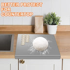 304 Stainless Steel Cutting Board with 2 Pack Non-Slip Mats, Yoposeo Heavy Duty Baking Cutting Chopping Boards for Kitchen, Meat, Fruits, Vegetables, Bread and Baking (19.7" X 15.7"/ 50 X 40cm)