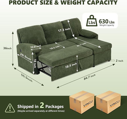 VINGLI Convertible Sofa Bed Couches - Image 2