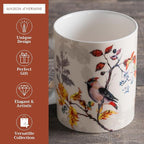 Maison d' Hermine Coffee Mug with Handles Fine Bone China Mugs Pack of One Tea Cups for Hot Beverages Cappuccino Latte Home Restaurant Office Perfect for Gift (Equinoxe - Beige Sparrows, 15 Ounce)