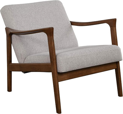 Alpine Furniture Zephyr Mid-Century Retro Accent Lounge Chair Wooden Arm by AlpineFurniture