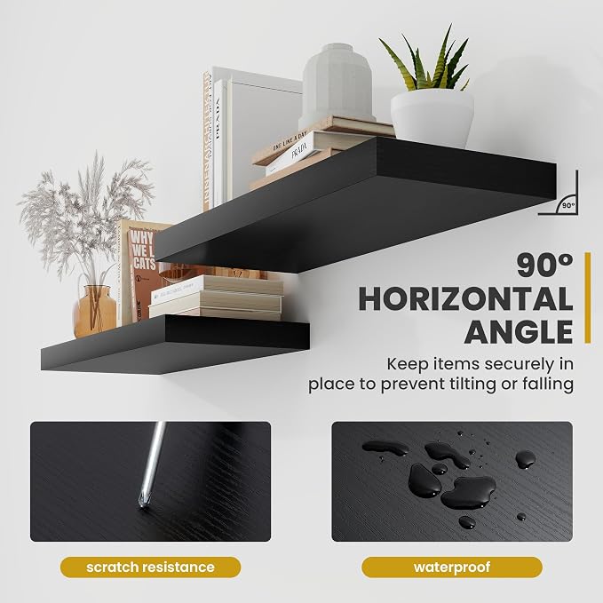 Acovy 36 Inch Floating Shelves, 9.3" Deep Floating Shelf Wall Mounted, Rustic - Image 7
