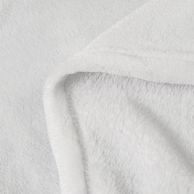 BEDELITE Fleece Blanket Soft Plush Twin Size Blanket White 60"x80" | Ultra Soft - Image 6