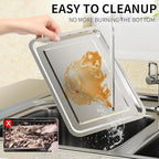 Air Fryer Basket for Oven, OPENICE 15.6" x 11.6" Large Air Fryer Tray and Pan with 30PCS Parchment Papers, Stainless Steel Oven Air Fryer Basket and Tray for Baking Grilling