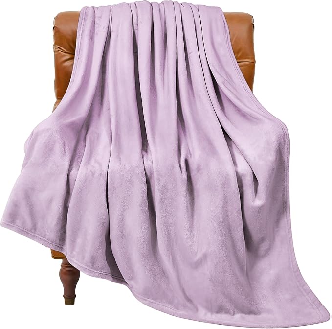 BEDELITE Fleece Blanket Soft Plush Twin Size Blanket Lilac 60"x80" | Ultra Soft by BEDELITE