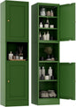YAUWOH 2-Door Metal Storage Cabinet, Tall Slim Pantry Organizer by YAUWOHFactoryOutletsColorfulMetalFurniture