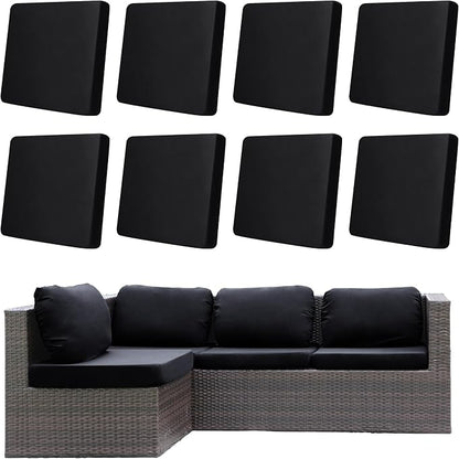 8Pcs Outdoor Cushion Covers, Elastic Patio Cushion Covers | Washable, by dreahoteztil