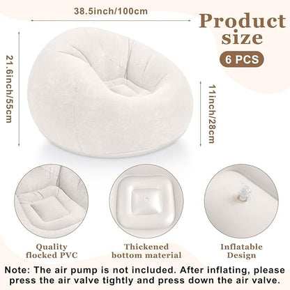 Realspring Inflatable Bean Bag Chairs Outdoor Blow up Camping Chairs Inflatable - Image 2