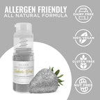 Bakell - Silver Tinker Dust (4g, 1x Mini Spray Pump) Edible Glitter for Food, Desserts, and Beverages!