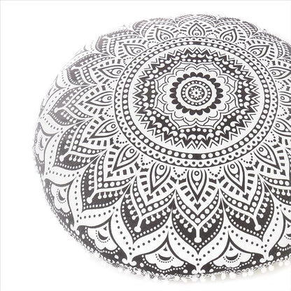 Mandala Floor Pillow Cover Meditation Cushion Seating Throw Hippie Round by EyesofIndia