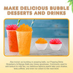Fanale Strawberry Mango Popping Boba Pearls, Vegan, Non GMO, Gluten Free, Fat Free, Perfect for Bubble Tea, Smoothies, Ice Cream, Desserts, and Beverage 2 lb (1 lb X 2).