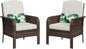 Garvee 2 Pieces Patio Furniture Set, Outdoor Wicker Chairs of 2, All Weather by Garvee