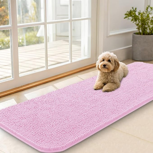 OLANLY Dog Door Mat for Muddy Paws 59x20, Super Absorbent Chenille Mud Mat | by OLANLY