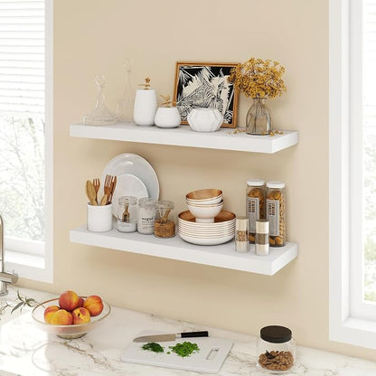 Acovy 30 Inch Floating Shelves, 9.3" Deep Floating Shelf Wall Mounted, Rustic - Image 2